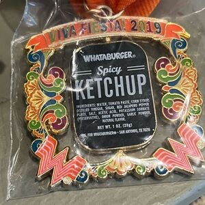 Fiesta Medsl Whataburger Spicy Ketchup Fiesta Medal